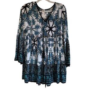 Honolua Wahine Boutique Floral Boho Dress Size Small
